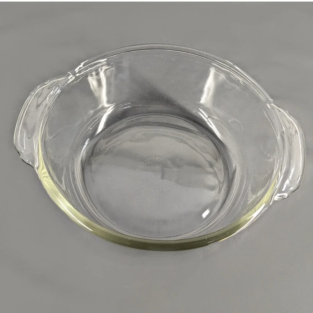 Fire-King Clear Glass Round Casserole Dish 443 Oven Proof Made in USA 1.5 Qt